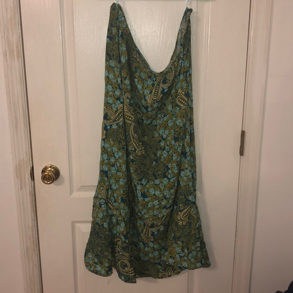 Blue Paisley Maxi Skirt
